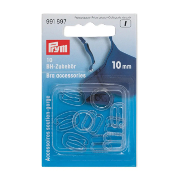 Prym Accessoires soutien-gorge 10 mm, transparent