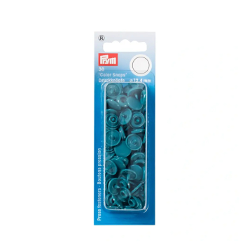 Boutons pression 12,4 mm, turquoise