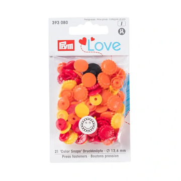 Prym Love Druckknopf Color Blume Mix gelb