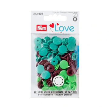Boutons pression Color KST 12,4mm green/light green/brown