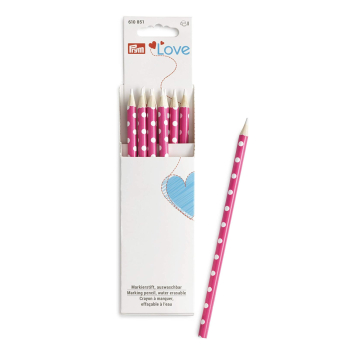 Prym Love Marking pencil, white, bright pink