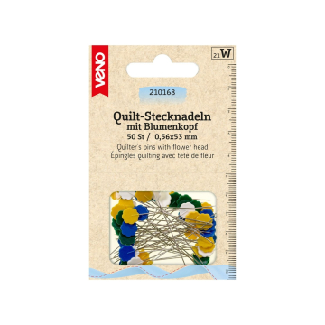 50 Épingles Quilting avec tête de fleur