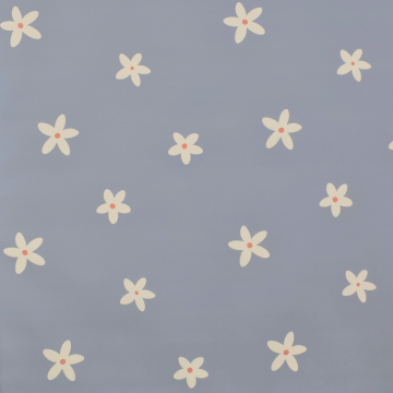Rain coat fabric Aqua Protect daisies, smoky-blue