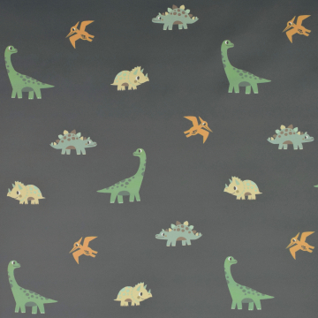 Regenjackenstoff Aqua Protect Dinosaurier, tief dunkelgrün
