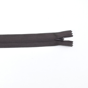 Fermeture éclair invisible 25 cm, marron