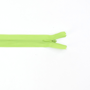 Fermeture éclair invisible 25 cm, vert clair