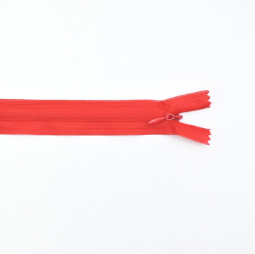 Fermeture éclair invisible 25 cm, rouge