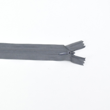 Fermeture éclair invisible 60 cm, gris foncé