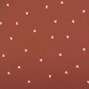 Ribjersey hearts, terracotta