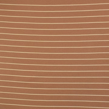 Ribjersey stripes, bruin