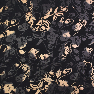 Punta di Roma jersey Golden Flowers, zwart