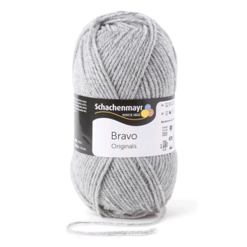 Schachenmayr Wol Bravo uni 50 g lichtgrijs melange