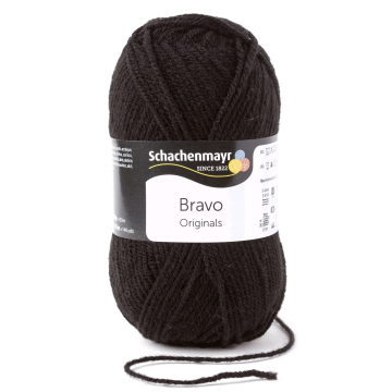 Schachenmayr Wol Bravo uni 50 g zwart