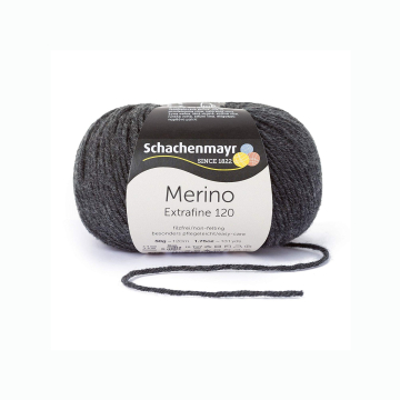 Laine Schachenmayr Merino Extrafine 120 50 g, anthracite melange