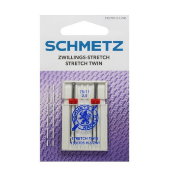 Schmetz Doppelnadel / Zwillingsnadel 130/705, Stretch 75/4,0 mm