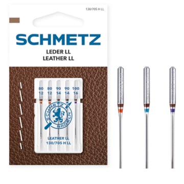 Schmetz Nähmaschinennadel 130/705 H-LL, Leder 80 - 100