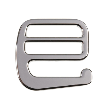 Schuifgesp met haak, 30 mm, zilverkleurig