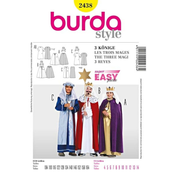 Patron Burda 2438 Déguisement Les rois mages, en français