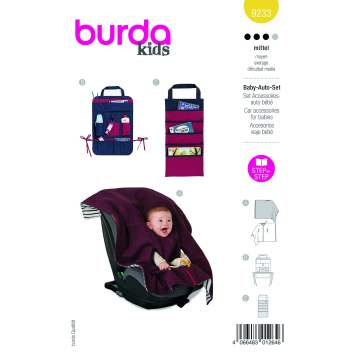Naaipatroon Baby autoset, Burda 9233, Nl/Dui/En/Fr