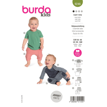 Patron Burda Kids 9246 combinaison bébé, taille 56-86, en français