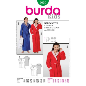 Paper Pattern Bathing Gown, Burda 9620, Dui/En/Fr