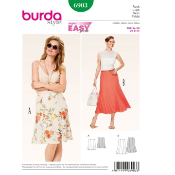 Patron Burda 6903 Jupe, en français