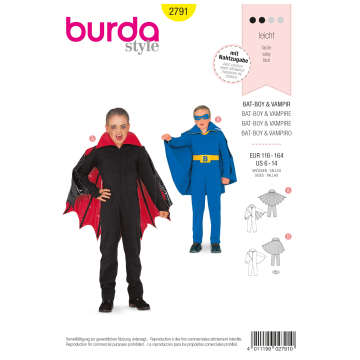 Schnittmuster Bat-Boy und Vampir, Burda 2791
