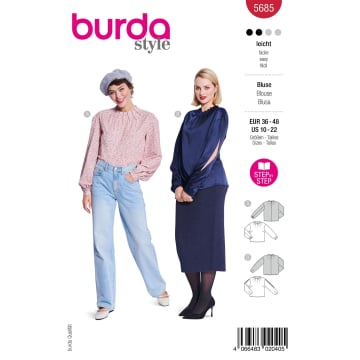 Naaipatroon Burda 5685 Blouse Nl/Dui/En/Fr