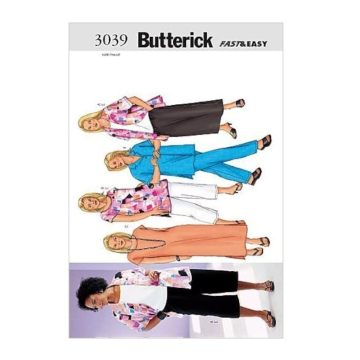 Naaipatroon Butterick 3039 combinatie, maat 54- 58, Dui/En