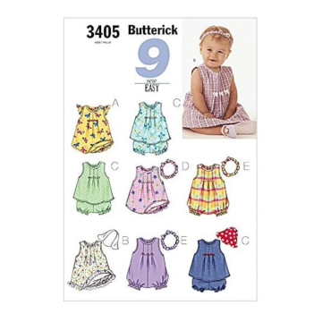 Patron Butterick 3405 combinaison bébé, 74- 80, en français
