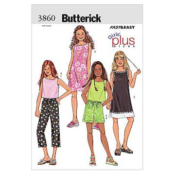 Patron Butterick 3860 combinaison fille, taille 128- 152, en français