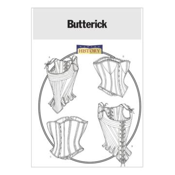 Naaipatroon Butterick 4254 historisch korset, maat 38-42, Dui/En/Fr