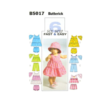Patron Butterick 5017 combination bébé, onesize, en français