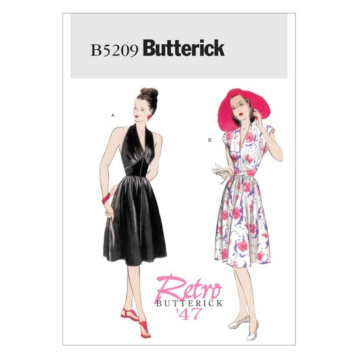 Patron Butterick 5209 robe rétro, taille 32-38, en français