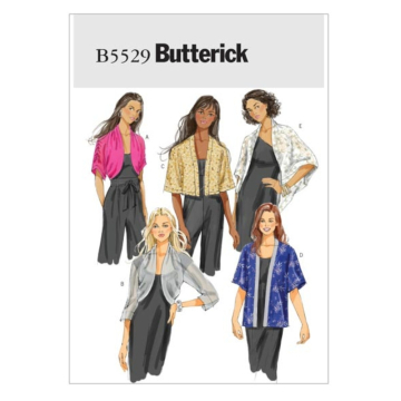 Naaipatroon Butterick 5529 Dames cardigan Size 42-52, Dui/En/Fr