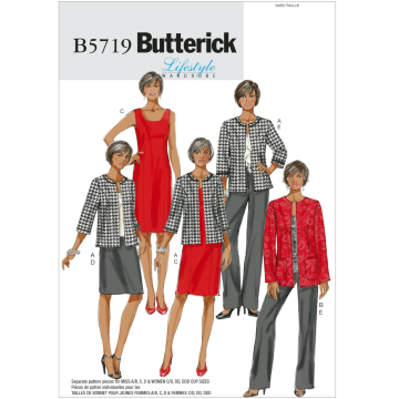 Naaipatroon Butterick 5719 combinatie, maat 34-42, Dui/En/Fr