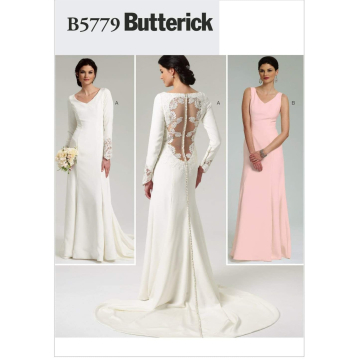 Patron Butterick 5779 robe de mariée, taille 38-46, en français
