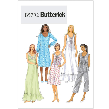Naaipatroon Butterick 5792 nachkleding, Gr. 32-40, Dui/En/Fr
