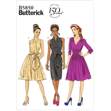 Patron Butterick 5850 robe, taille 34-42, en français