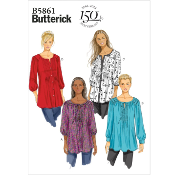 Naaipatroon Butterick 5861 tuniek, Gr. 44-50, Dui/En/Fr