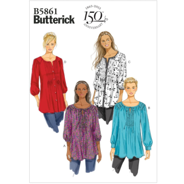 Naaipatroon Butterick 5861 tuniek, Gr. 34-42, Dui/En/Fr