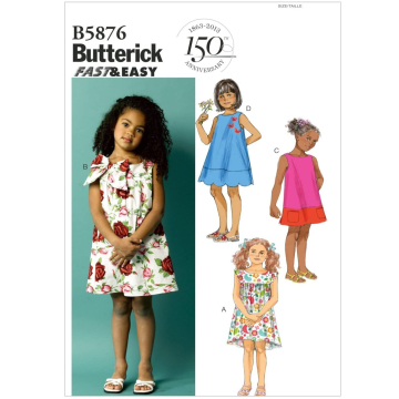 Patron Butterick 5876 robe enfant, taille 79-102, en français