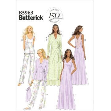 Naaipatroon Butterick 5963 combinatie, maat 40-48, Dui/En/Fr