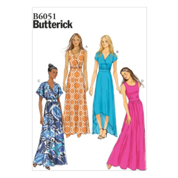 Patron Butterick 6051 robe, taille 42-50, en français