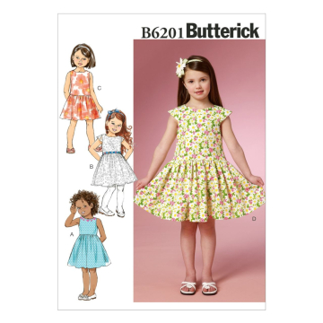 Patron Butterick 6201 robe enfant, taille 92-116, en français