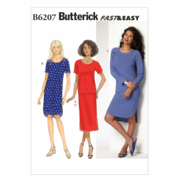 Patron Butterick 6207 robe, taille 32-40, en français