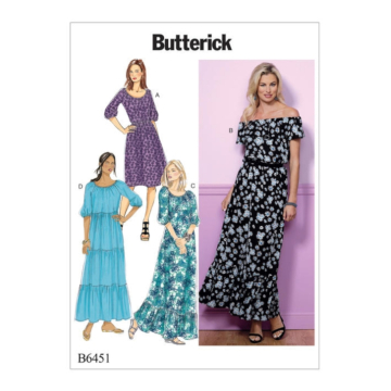 Naaipatroon Butterick 6451 jurk, maat 32-40, Dui/En/Fr