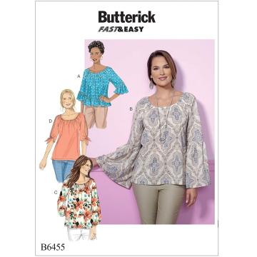 Naaipatroon Butterick 6455 tuniek, Gr. 42-50, Dui/En/Fr