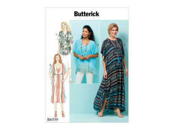 Pattern Butterick 6559 top, tunic, caftan, Dui/En/Fr