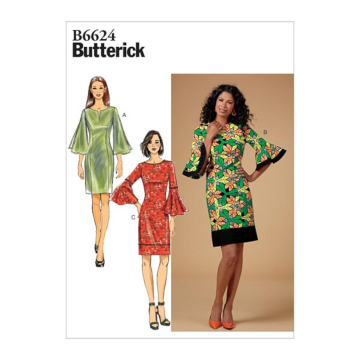 Patron Butterick 6624 robe, taille 44-50, en français